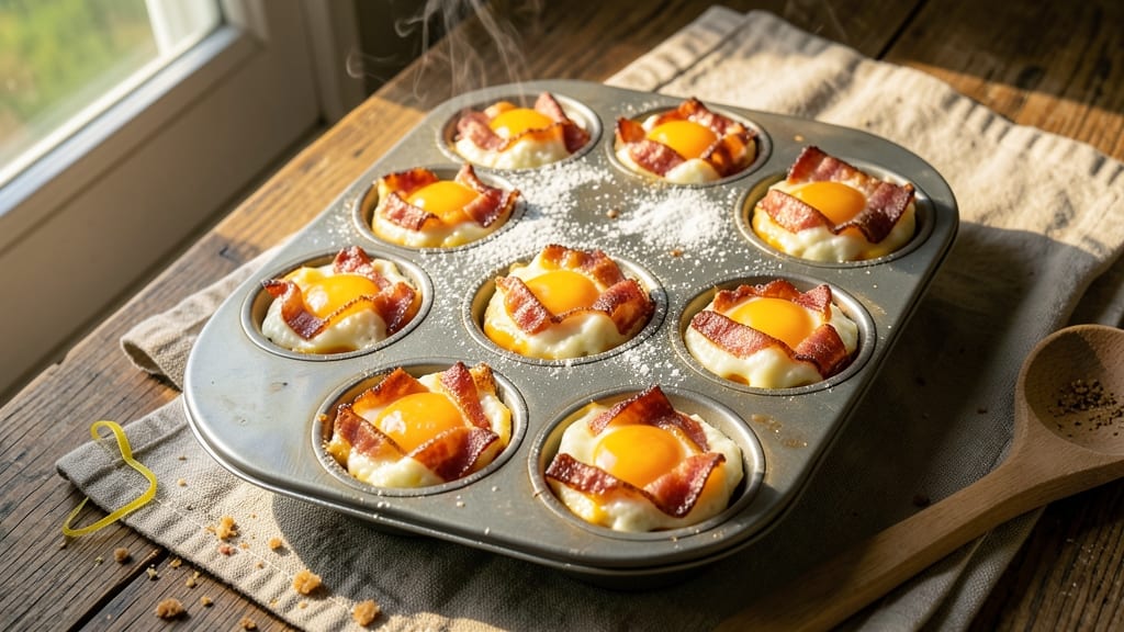 Bacon, Egg, and Cheese Egg Bites Recipe: Crispy Edges and Melty Centers in 15 Minutes