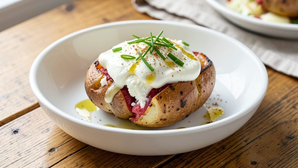 Baked Potato and Cottage Cheese Recipe: Crispy Skin, Velvety Cheese Load