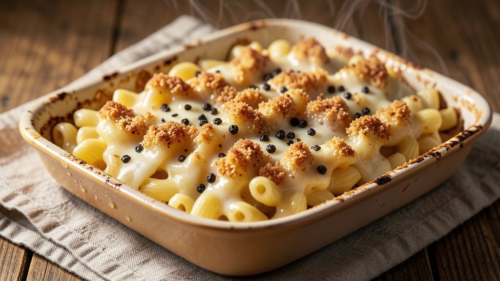 Au Bon Pain Macaroni and Cheese Recipe: Baked Cheese Sauce With Crispy Breadcrumb Topping