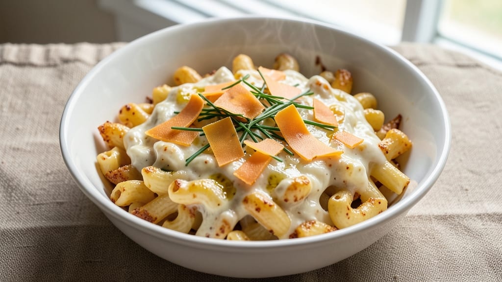 Baked Garlic Mac and Cheese Recipe: Double-Baked Crisp Top, Gooey Core