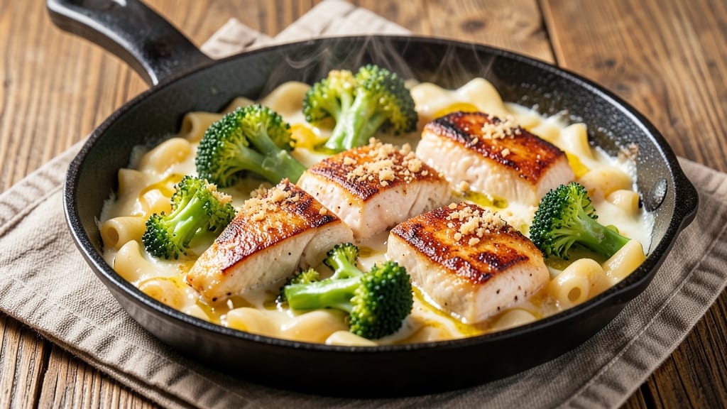 Baked Mac and Cheese With Chicken and Broccoli Recipe: One-Pan Protein-Packed Comfort