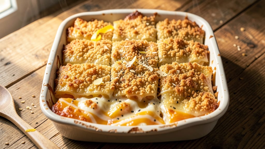 Baked Cheese Squares Recipe: Triple-Layered Crunch With Melty Cheddar Streaks