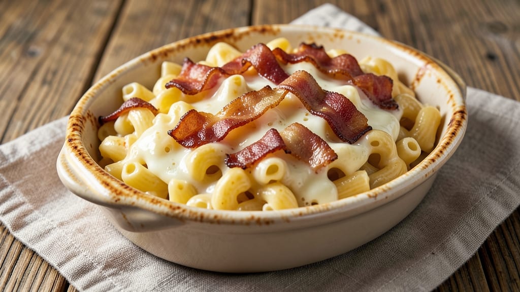 Andrew Gruel's Mac and Cheese Recipe: Smoky Bacon Crunch and Melty Cheese Layers