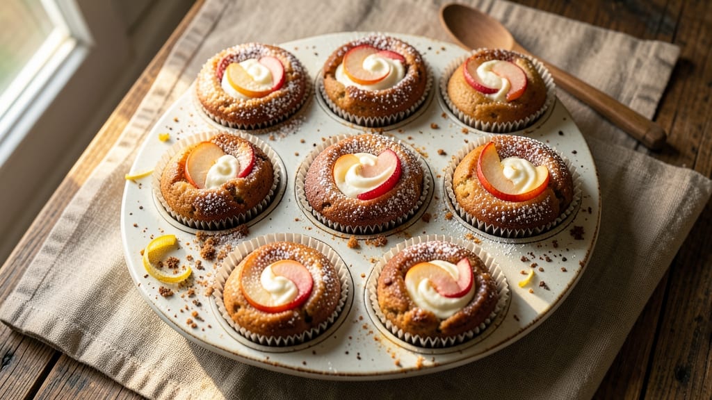 Apple Cream Cheese Muffins Recipe: Spiced Vanilla Streaks in Fluffy Crumb