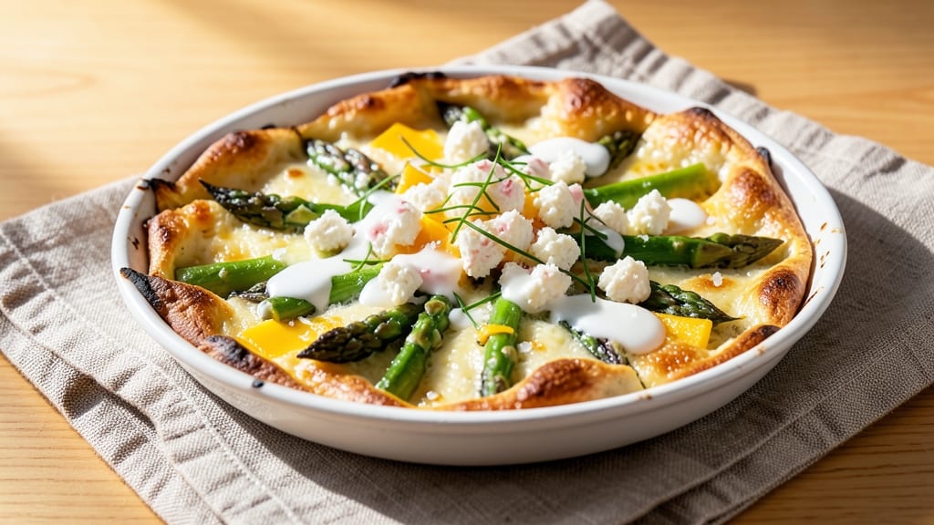 Asparagus and Goat Cheese Frittata Recipe: Fluffy Eggs With Herby Crisp Edges