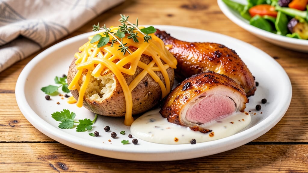 Baked Potato Chicken Cheese Recipe: Crispy Top, Creamy Loaded Layers