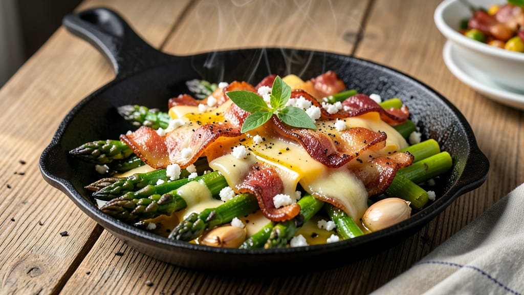 Asparagus Bacon Cheese Recipe: Crispy Top and Gooey Cheese Magic