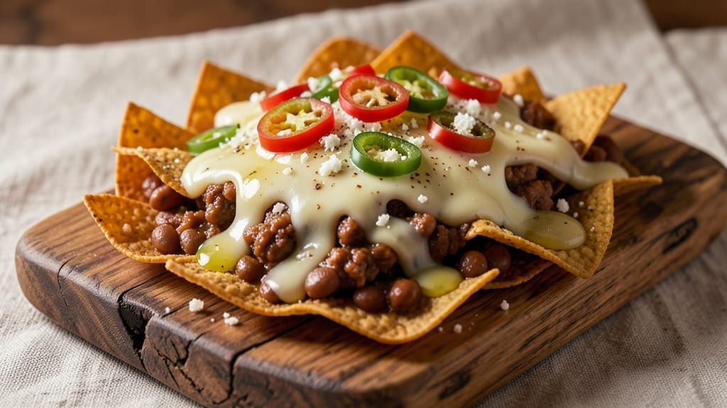 Bean and Cheese Nachos Recipe: Smoky Jalapeño Crunch With Melted Queso Rivers