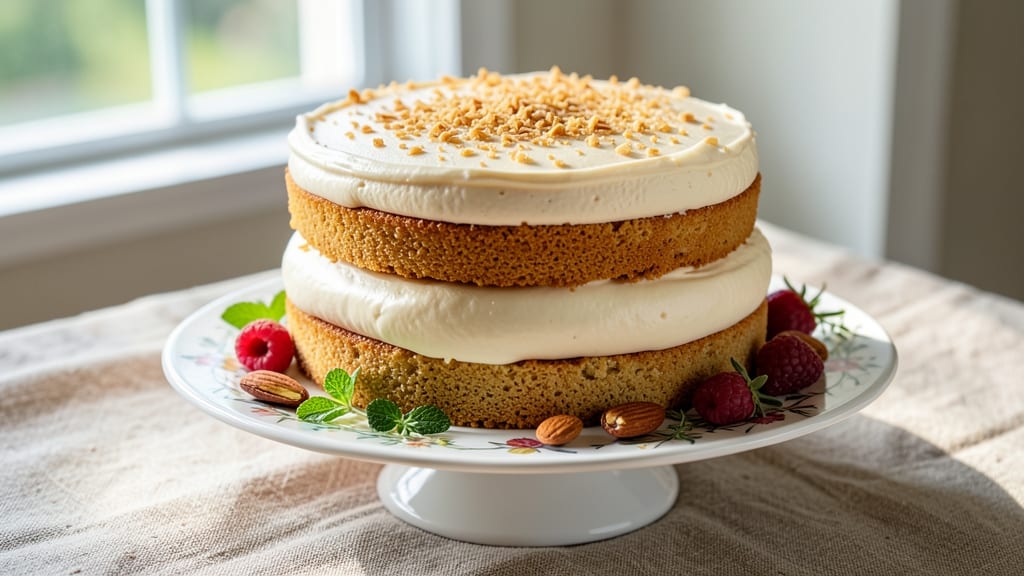 Almond Cream Cheese Cake Recipe: Nutty Swirls and Ultra-Moist Layers