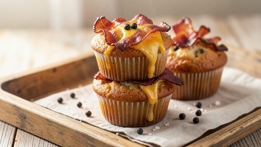 Bacon and Cheese Muffins Recipe: Flaky Layers With Smoky-Sweet Crunch