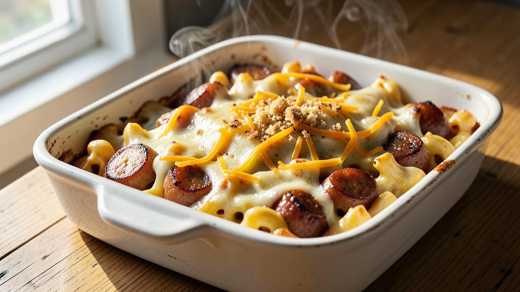 Baked Mac and Cheese With Sausage Recipe: Crispy Top, Melty Pull-Apart Magic
