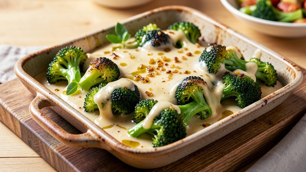 Baked Broccoli With Cheese Sauce Recipe: Crispy-Topped Comfort in One Pan