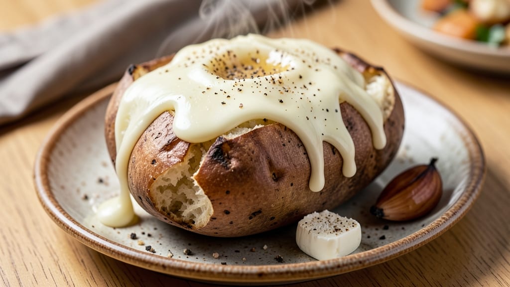 Baked Potato With Mozzarella Cheese Recipe: Cheesy Crisp-Top Magic in 20 Minutes