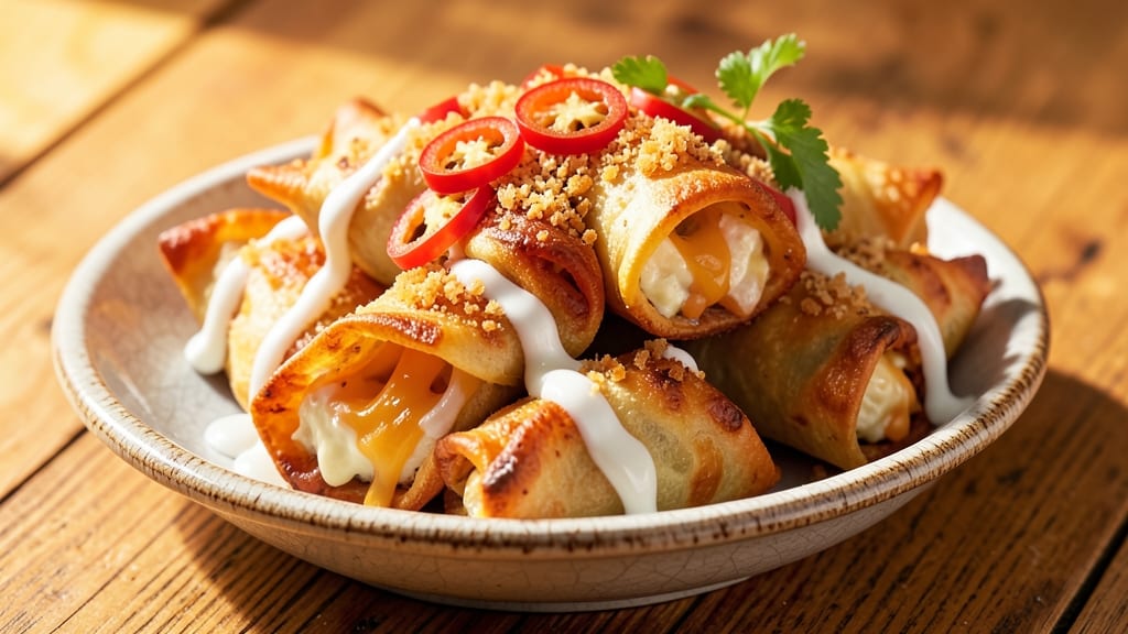 Baked Cream Cheese Taquitos Recipe: Triple-Layered Crunch With Gooey Pulls