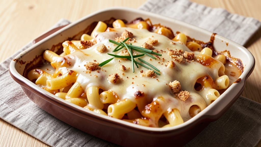 Baked Macaroni and Cheese Custard Recipe: Silky, Baked Cheese Sauce With Crispy Breadcrumbs