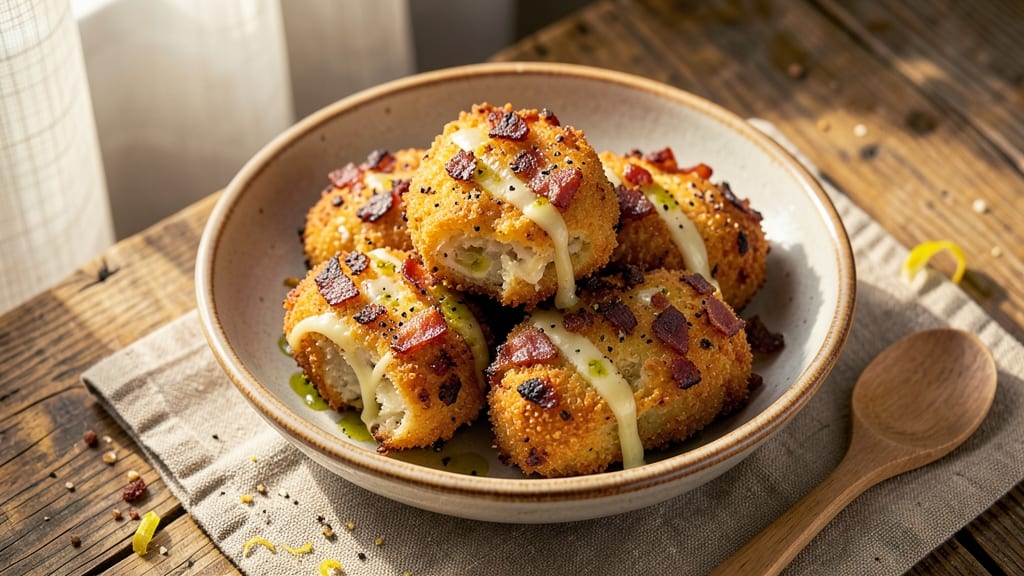 Bacon and Cheese Croquettes Recipe: Crispy Gold Bites With Melty Centers