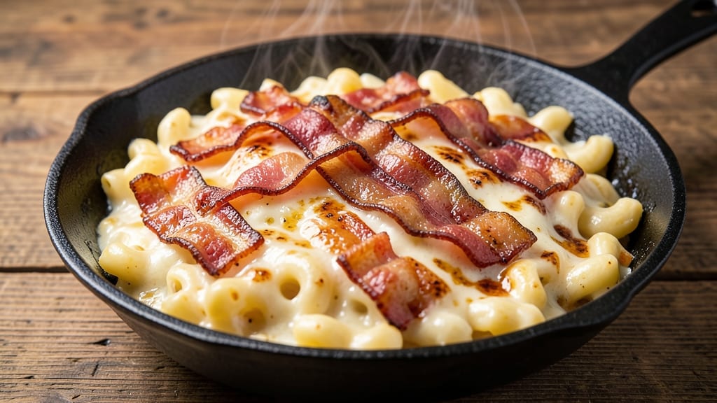 Bacon Mac And Cheese Stovetop Recipe: Crispy Bacon Bits and Melty Cheese in One Pot