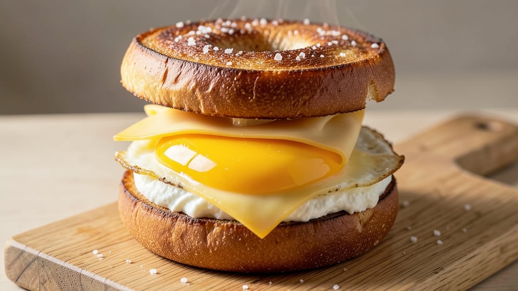 Bagel Egg and Cheese Sandwiches Recipe: Toasted Crust and Melty Cheese Bliss