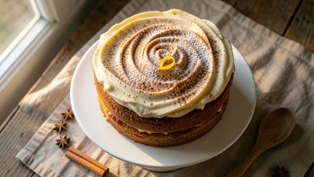 Applesauce Cake With Cinnamon Cream Cheese Frosting Recipe: Spiced Moistness Meets Tangy Sweetness