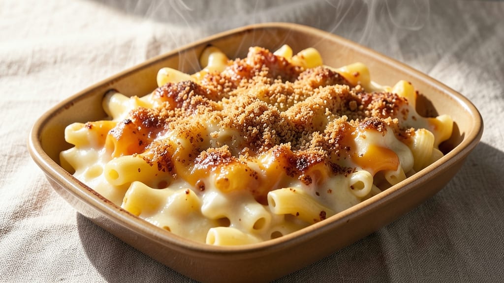 Baked Mac and Cheese with Bechamel Recipe: Triple-Layered Creaminess and Crispy Top