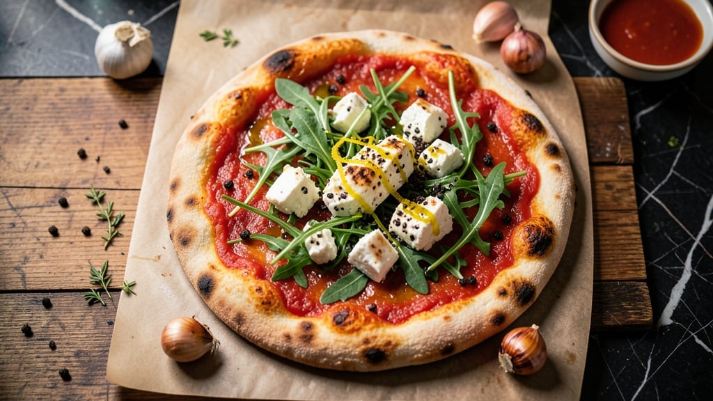 Arugula Goat Cheese Pizza Recipe: Peppery Greens and Tangy Cheese Harmony