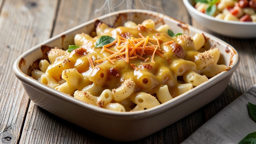 Baked Mac and Cheese Recipe with American Cheese: Triple-Layered Crunch and Melty Streaks