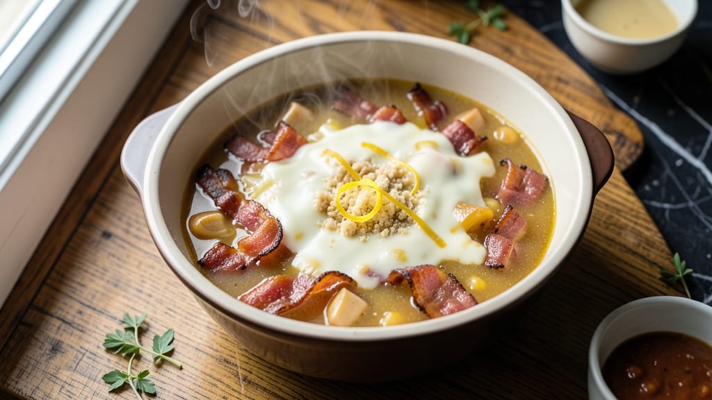 Bacon Cheese Soup Recipe: Smoky Depth With Crispy Bacon Bits