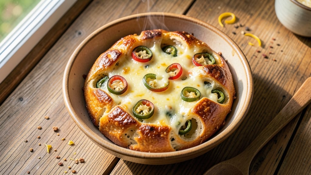 Artisan Jalapeño Cheese Bread Recipe: Spicy Cheese Pull-Apart Crust in One Pan