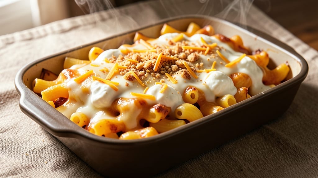 Baked Cheddar Mac and Cheese Recipe: Triple-Layered Crunch With Gooey Pulls