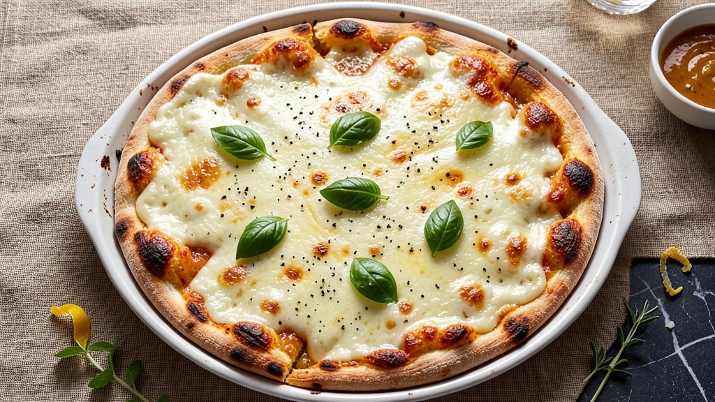 Alfredo Cheese Pizza Recipe: Melted Mozzarella Rivers and Buttery Crust Bliss