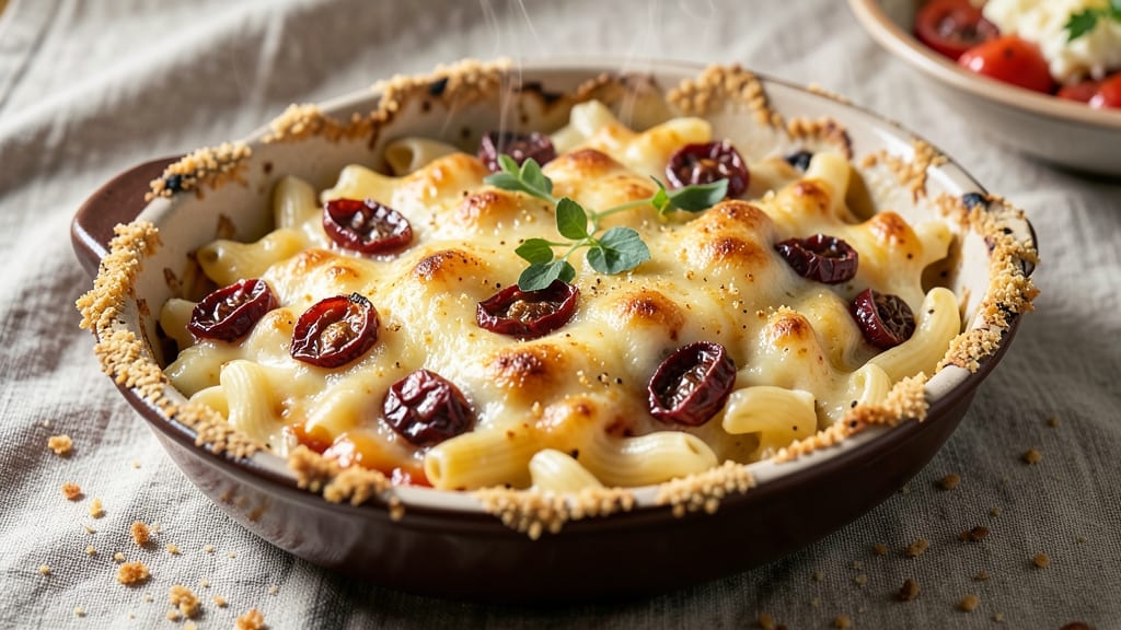 Baked Mac and Cheese With Tomatoes Recipe: Sun-Dried Tomato Twist on a Classic