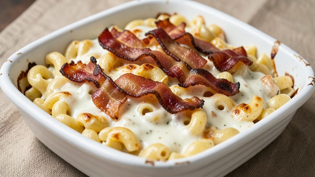 Bacon Ranch Mac and Cheese Recipe: Crispy Bacon Bites and Creamy Pull-Apart Goodness