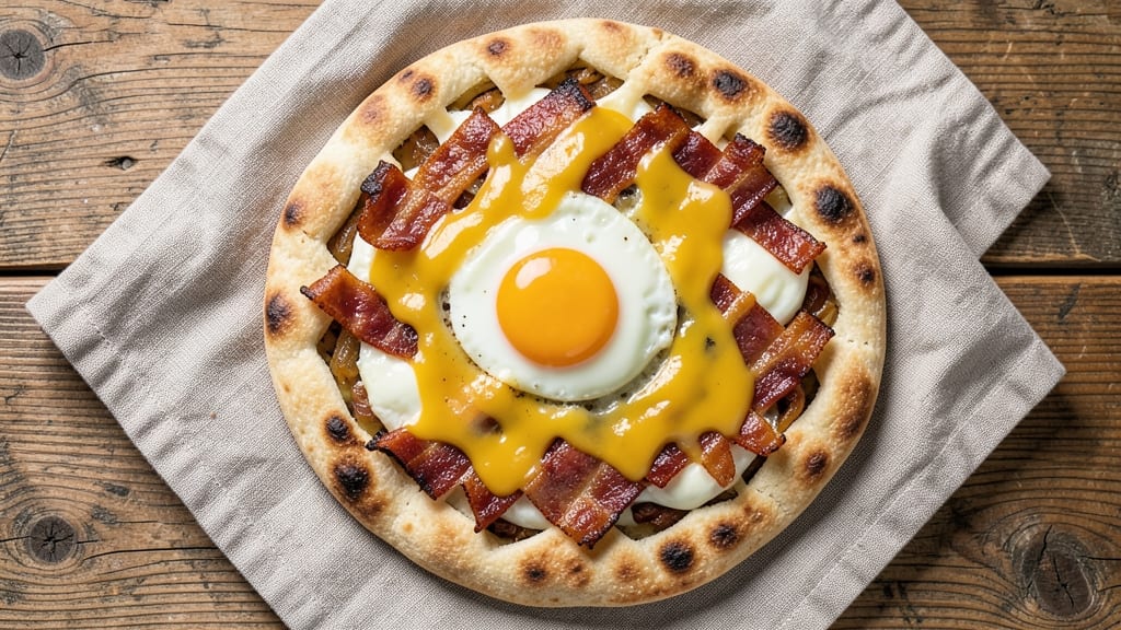 Bacon, Egg, and Cheese Flatbread Recipe: Crispy Edges and Melty Pulls in 10 Minutes