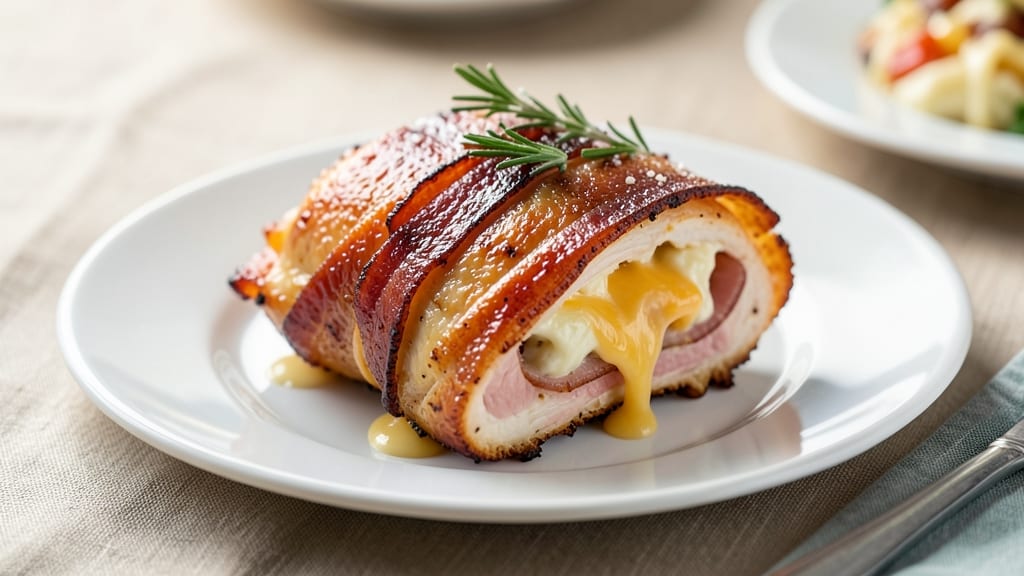Bacon-Wrapped Cheese Stuffed Chicken Breast Recipe: Crispy Bites With Melty Centers