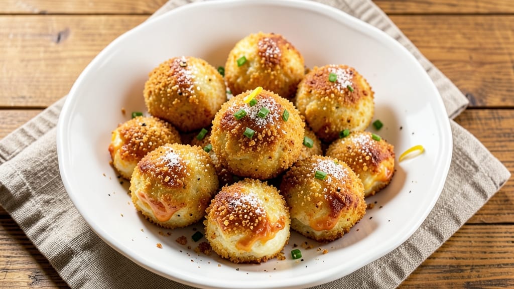 Baked Cheddar Cheese Balls Recipe: Crispy Golden Bites With Melty Centers