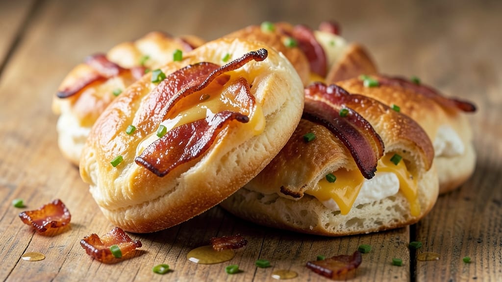 Bacon and Cheese Kolache Recipe: Flaky Dough Hugging Melty Cheese and Crispy Bacon