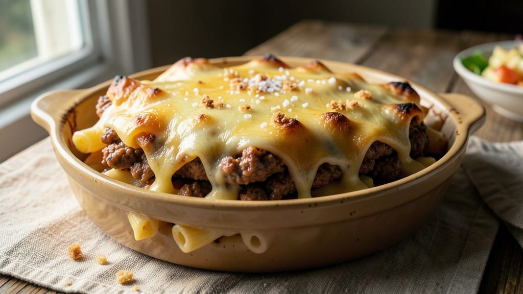 Baked Mac and Cheese With Hamburger Recipe: Savory Meat Twist for Ultimate Comfort