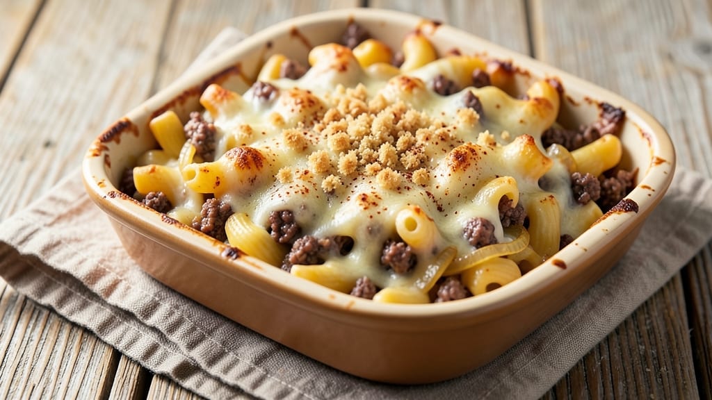 Baked Macaroni and Cheese Recipe with Ground Beef: One-Pan Hearty Comfort