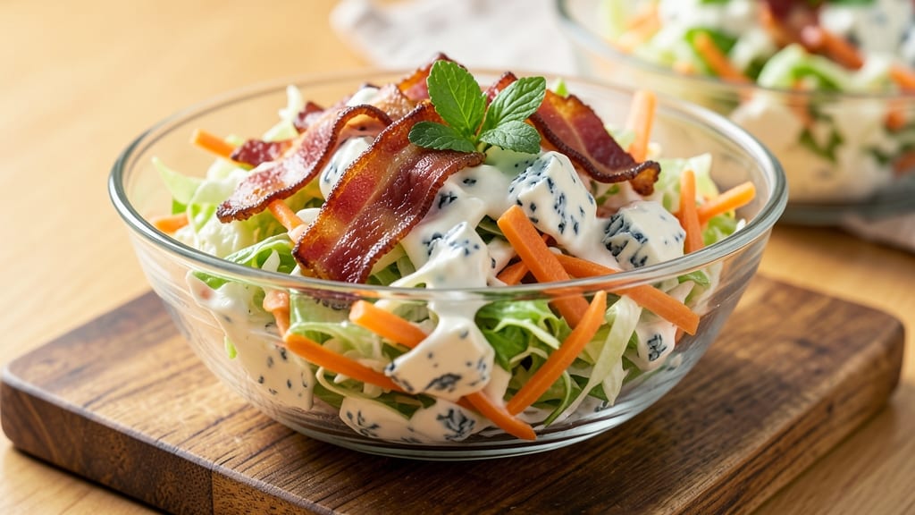 Bacon Blue Cheese Coleslaw Recipe: Smoky-Spicy Crunch With Creamy Tang