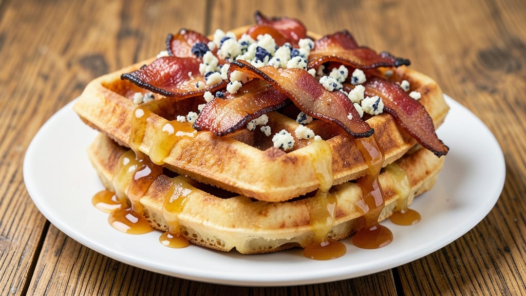 Bacon and Cheese Waffle Recipe: Crispy Edges Meet Gooey Pull-Apart Magic
