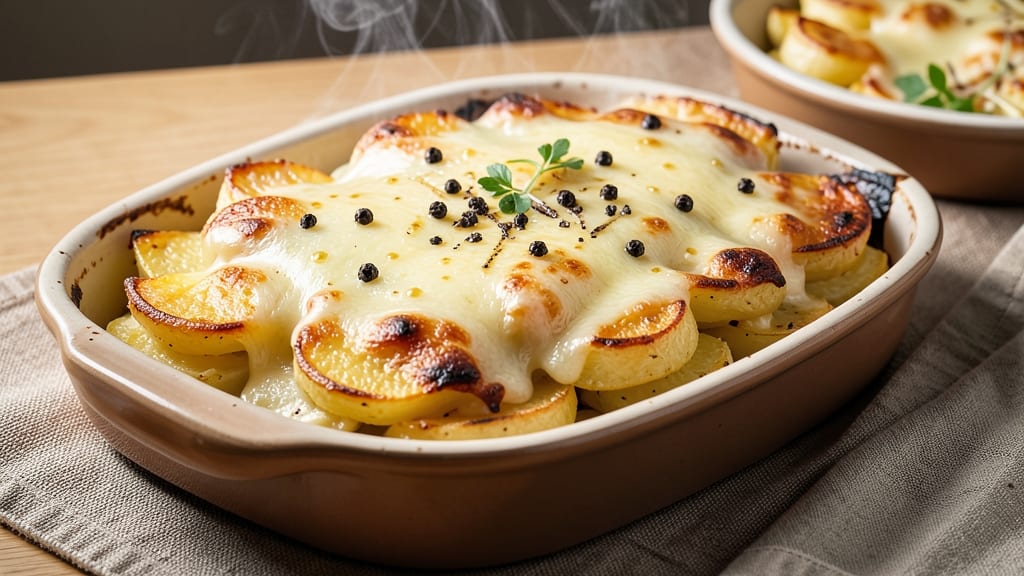 Baked Cheese Scalloped Potatoes Recipe: Golden Crust and Melty Layers
