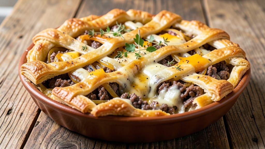 Beef and Cheese Pies Recipe: Flaky Crusts Stuffed With Savory Filling
