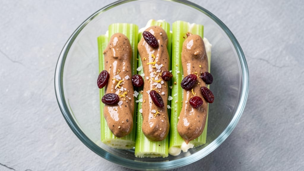 Ants On A Log Cream Cheese Recipe: Celery Sticks Stuffed With Sweet Peanut Butter Crunch