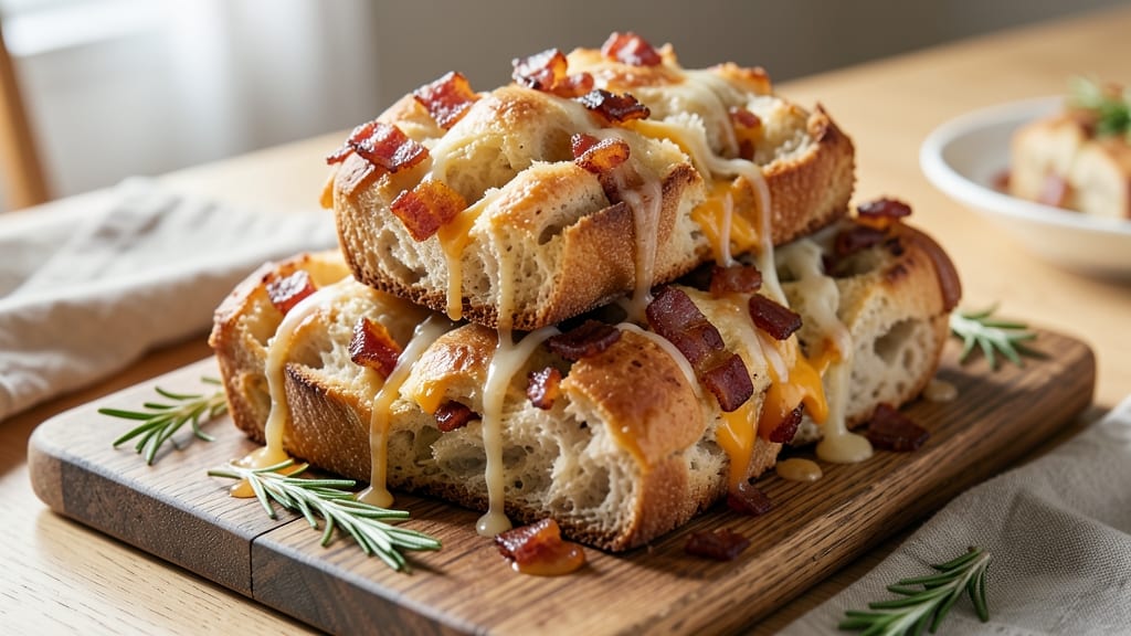 Bacon and Cheese Monkey Bread Recipe: Pull-Apart Crunch With Melty Streaks