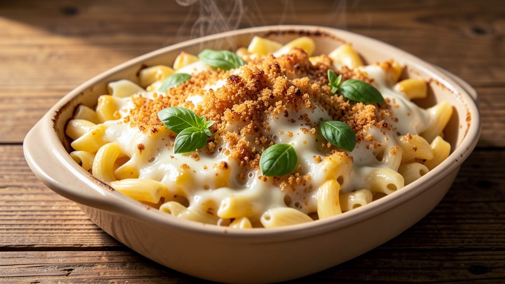 Baked Mac and Cheese Recipe with Mozzarella: Crispy Top, Melty Stretch Magic