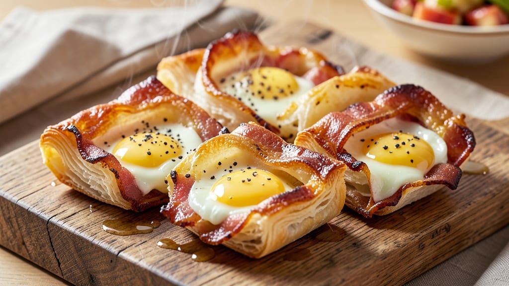 Bacon, Egg, and Cheese Pockets Recipe: Flaky Pastry Wrapped in Crispy Crunch