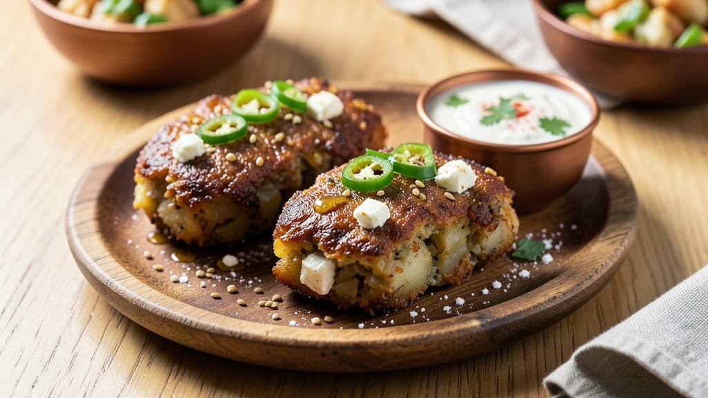 Aloo Cheese Tikki Recipe: Spiced Potato and Paneer Crunch