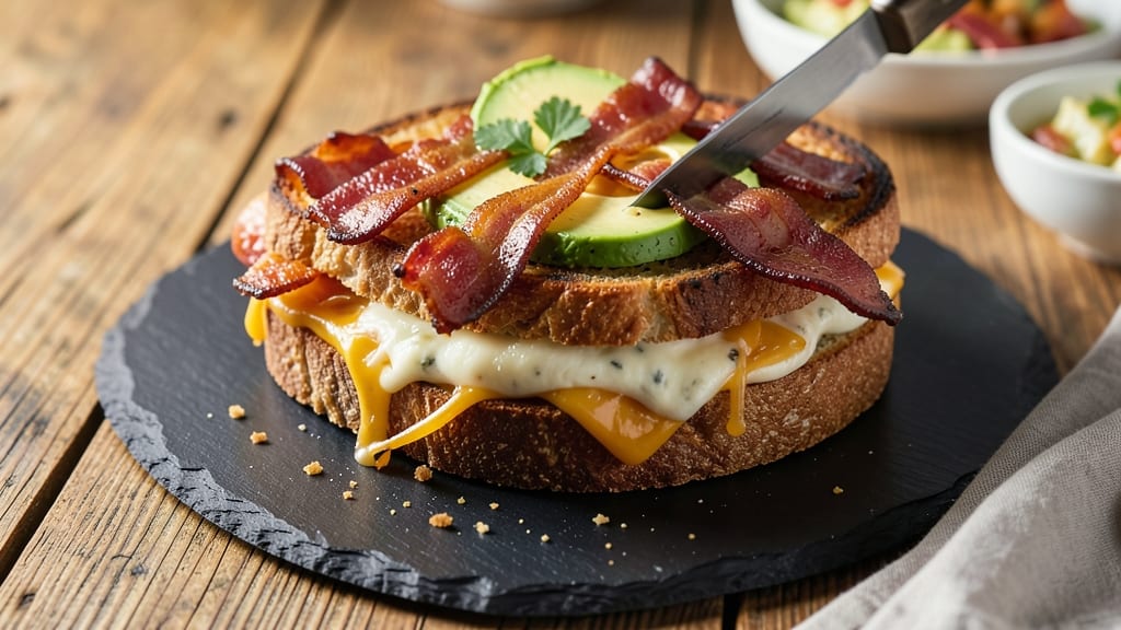 Bacon Avocado Grilled Cheese Recipe: Crispy Crusts with Creamy Melty Layers