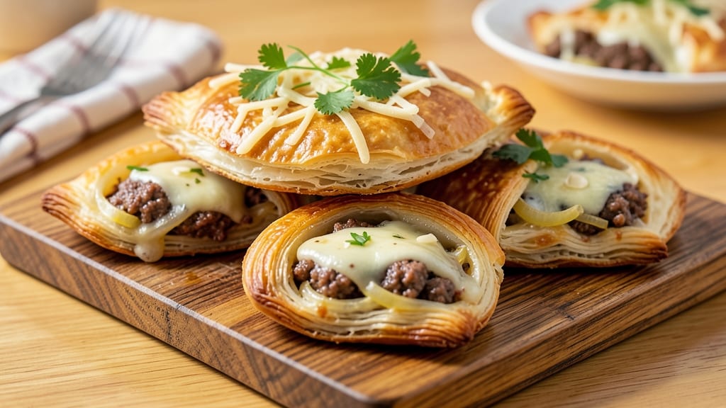 Beef and Cheese Pastelitos Recipe: Flaky Puff Pastry Hugs Savory Fillings