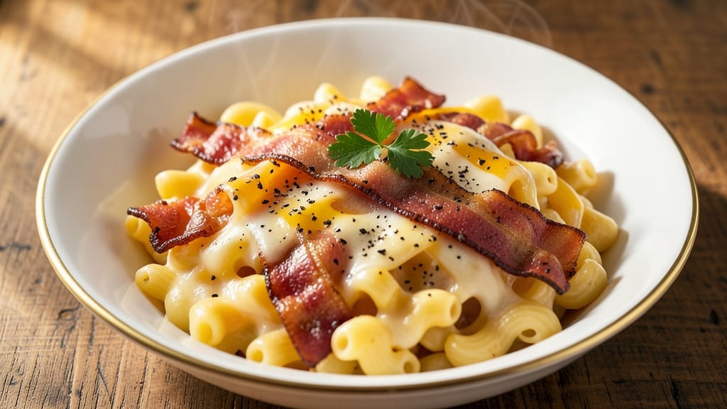 Applebee's Mac and Cheese With Bacon Recipe: Crispy-Topped Cheese and Crumbled Bacon Bites